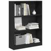 Bookshelf Black Oak Effect 80 x 24 x 109 cm Engineered Wood