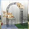 Elegant Wedding Floral Arch Arrangement Reusable Polyester Fabric Plastic Frame Easy Assembly Celebration Decoration