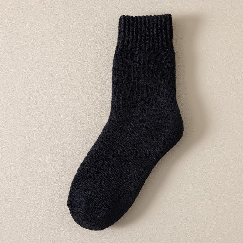 

Женские носки до середины икры с начесом - Толстые, с бархатной подкладкой для осени и зимы - Теплые послеродовые и домашние носки для сна One Size 35-40 чёрный