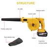1500W 288VF Cordless Electric Air Blower Vacuum Cleaning Blower Blowing & Suction Leaf Dust Collector For Makita 18V