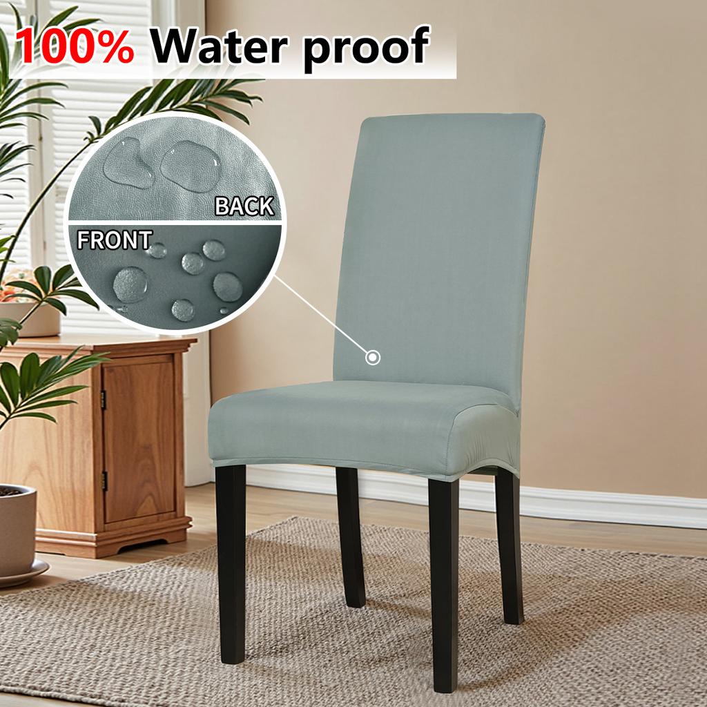 Tpu Coated Waterproof Milk Silk Chair Cover Solid Color Elastic Hotel Chair Cover
