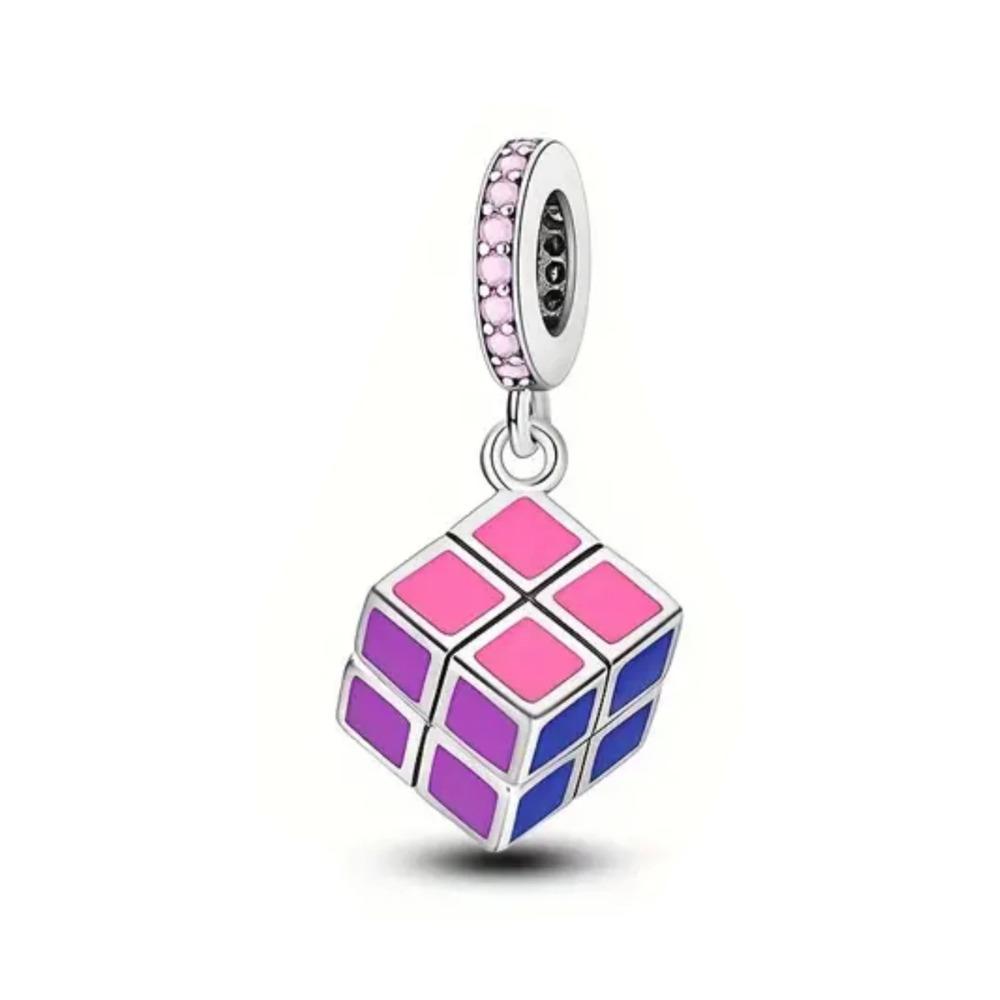 925 Silver Charm Bracelet DIY Jewelry Gift for Women with Guitar Dice Headphones Candy Pendant Fashion Accessories