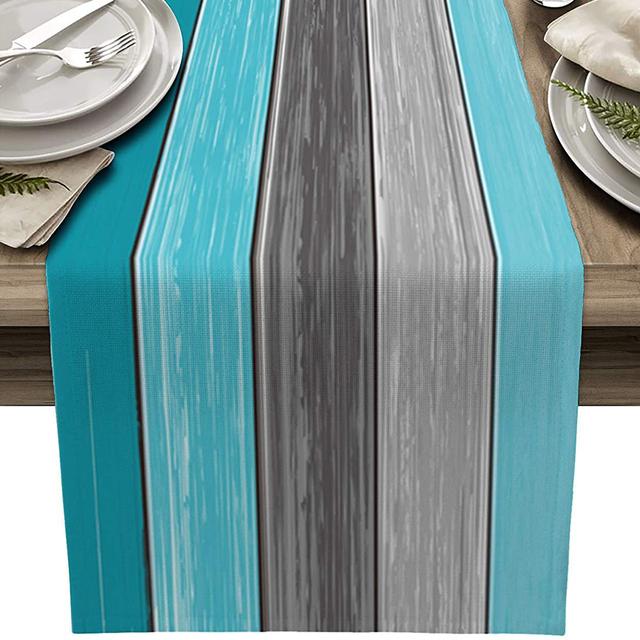 

Дорожка для стола в виде цветка тюльпана с рисунком из дерева, украшение для свадьбы в стиле кантри, дорожки для обеденного стола из мешковины, украшение для свадебной вечеринки 33x180cm