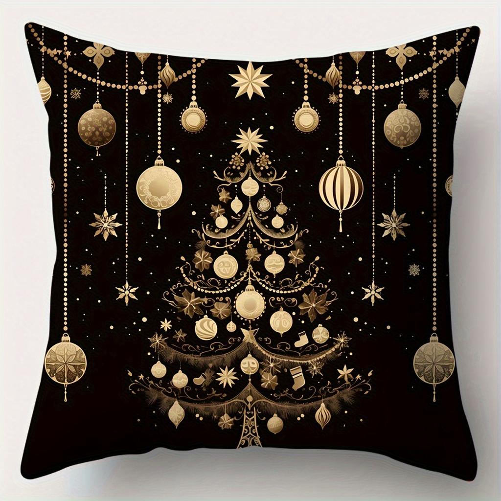 Christmas Theme Pillowcase Home Holiday Party Decoration Pillow Cover Suitable for Room Living Room Sofa Cushion Cover Gift