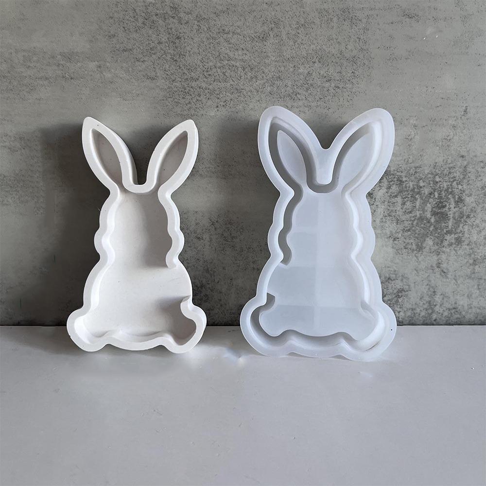 Hollow Bunny Plaster Drop Glue Mold Cartoon Rabbit Lamp Box Mold  Easter Ornament