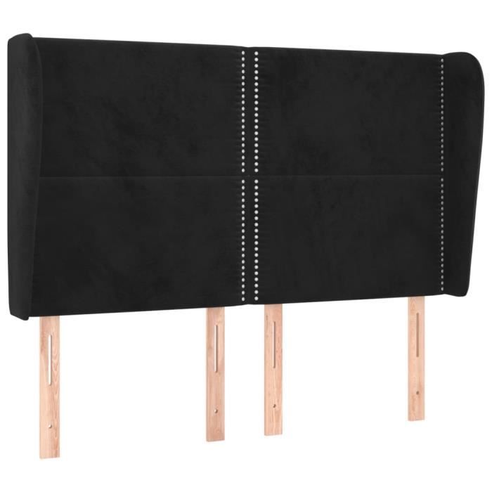 VidaXL Headboard with Ears Black 147x23x118-128 Cm Velvet3117866