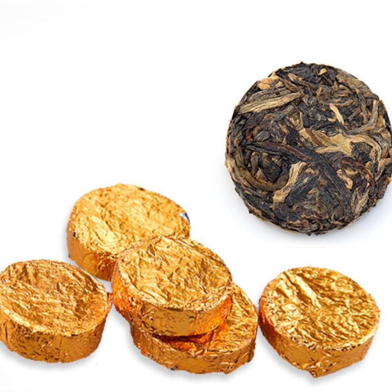 Hunan Junshan Huang Cha Jun Shan Chiny Żółta herbata Mini ciasto ze złotą monetą 30g pudełko