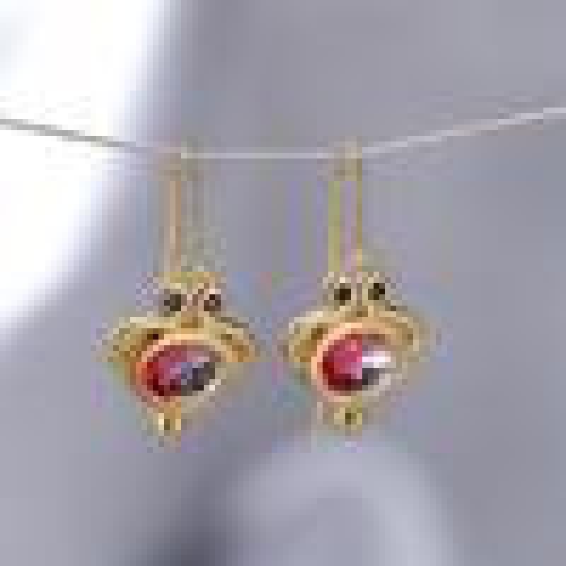Serol inlaid zircon earrings wish niche fashion high design earrings women