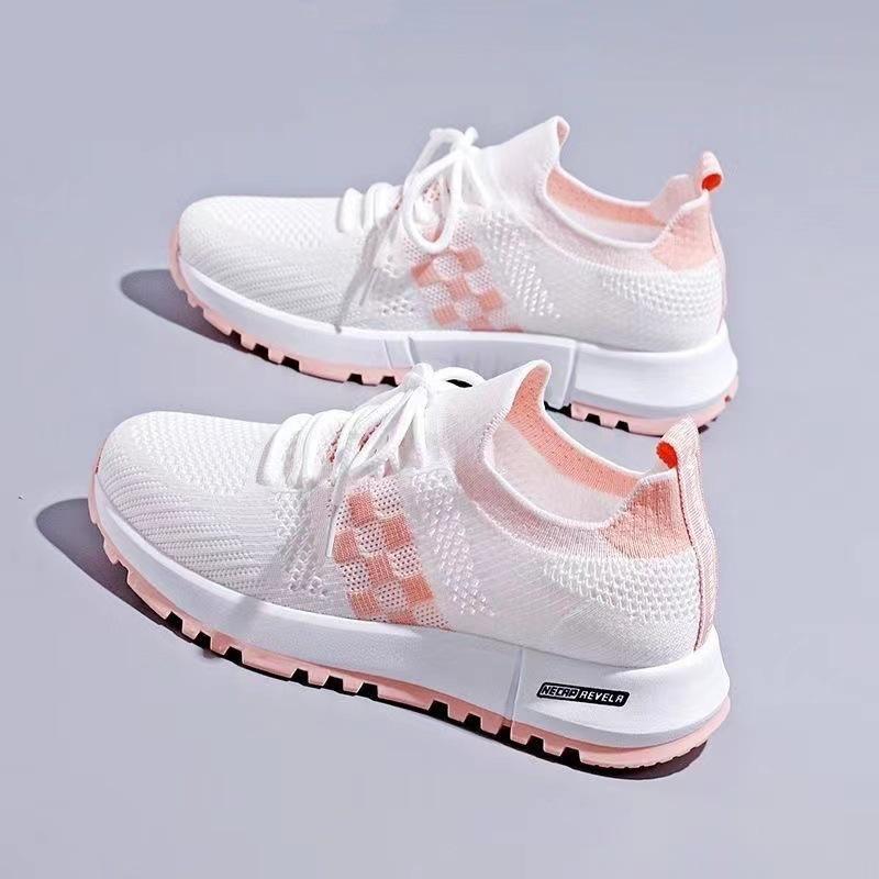 Sneakers Summer Thin Breathable Daddy Shoes Women's New Versatile Flying Weaving Coconut Shoes Women's Sports Net Shoes