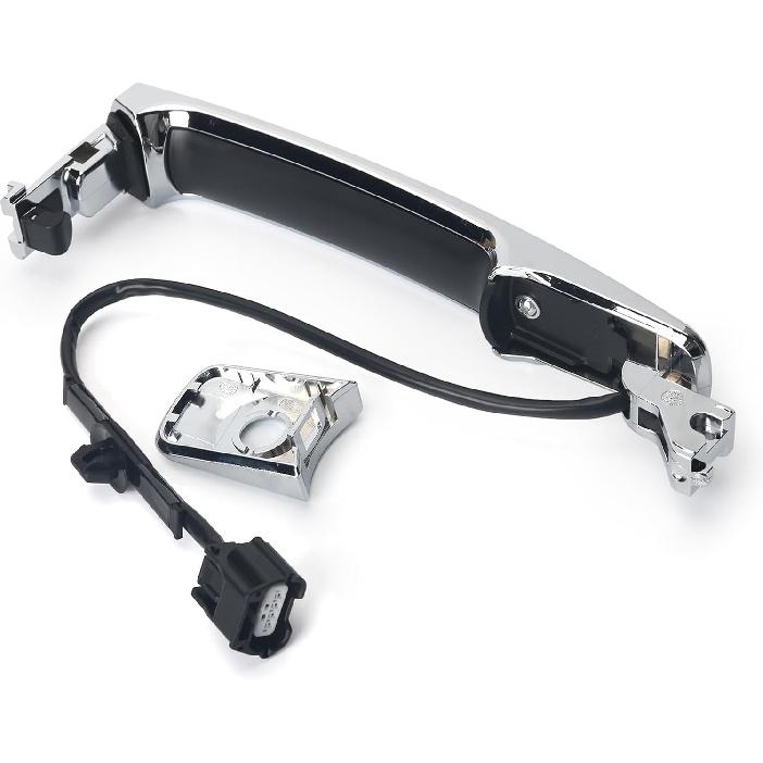 Exterior Chrome Door Handle Front Left Driver Side, With Sensor And Smart Keyless Entry System Compatible With Nissan Rogue 2010-2013 Replaces#