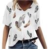 Summer 3D Printed Short Sleeved Women's Hong Kong Style Loose and Versatile Top T-shirt