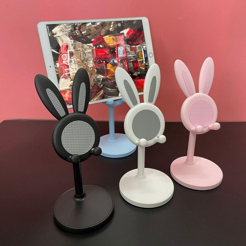 Adjustable Telescopic Lifting Phone Holder Rabbit Desktop Mobile Phone Bracket  Live Broadcast