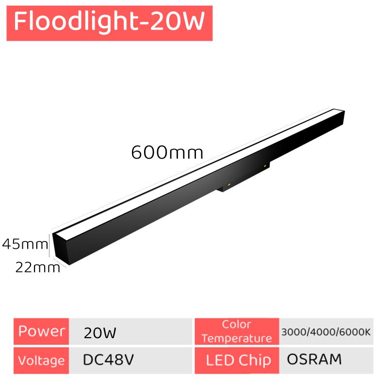 Eingebettetes magnetisches LED-Schienenlicht, verstellbar, faltbar, Deckenfluter, Gitterlampen, lineares Schienen-Spot-Beleuchtungssystem für Innenschlafzimmer