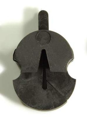 Stummer Tourte-Stil Schwaches Instrument für Aufführung 1 Loch Schwarz Violine/Bratsche