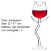 Wine Glass Base Exquisite Stable Transparent Rose Shape Goblet Cup for Home