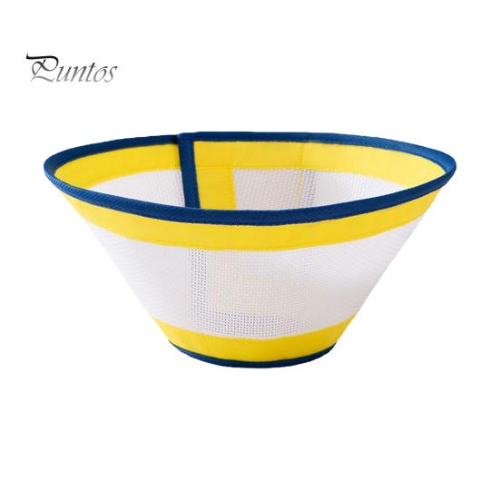 

Мягкий конус для собак после операции, антилизательный конус для домашних животных, регулируемый дышащий ошейник для восстановления собак, защита для домашних животных от кожных заболеваний S синий/жёлтый