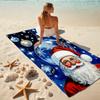 1Pc Santa Claus Christmas Night Beach Towel Quick Dry Multiuse For Beach Pool Gym Yoga Home Travel Christmas Halloween Xmas Gift S1132