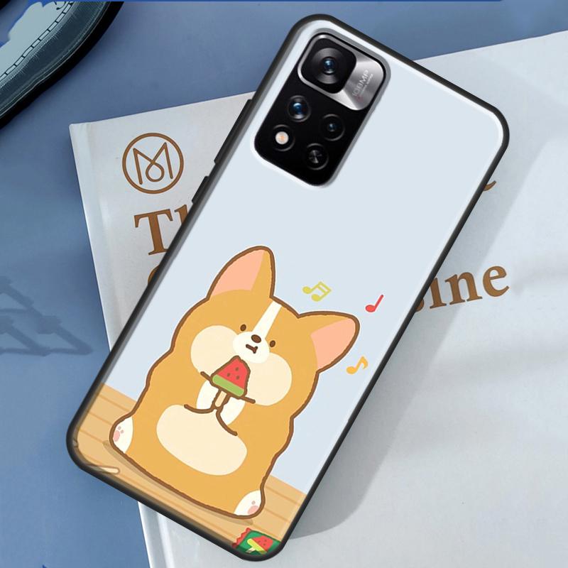 Cartoon Corgi Hoesje Voor Xiaomi Redmi 14C 13C 10C 12C Redmi Note 13 14 Pro 12 11 9 10 9S 10S 11S 12S Cover
