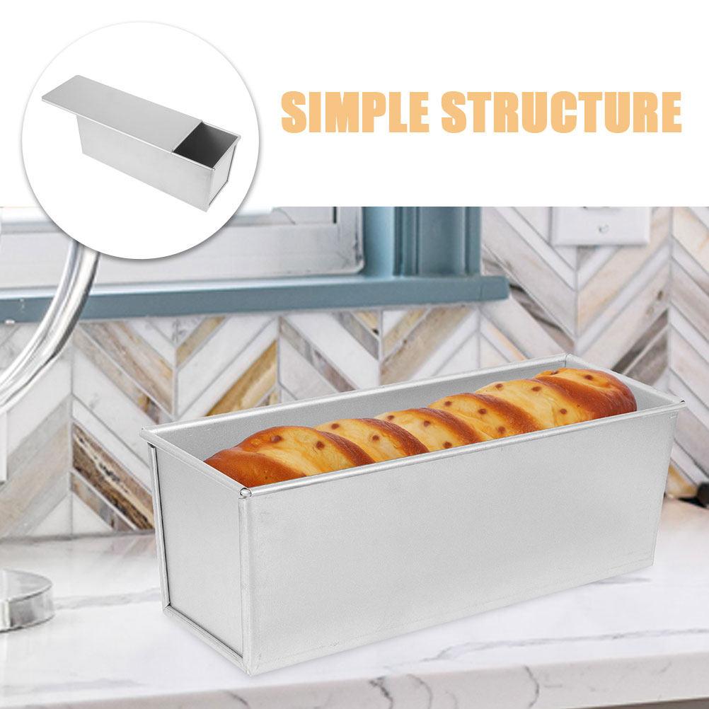 Fast-Heating Aluminum Loaf Pan with Slide Lid Non-Stick Toast Mold for Uniform Baking Bread Loaf Pan Kitchen Bakery Tool