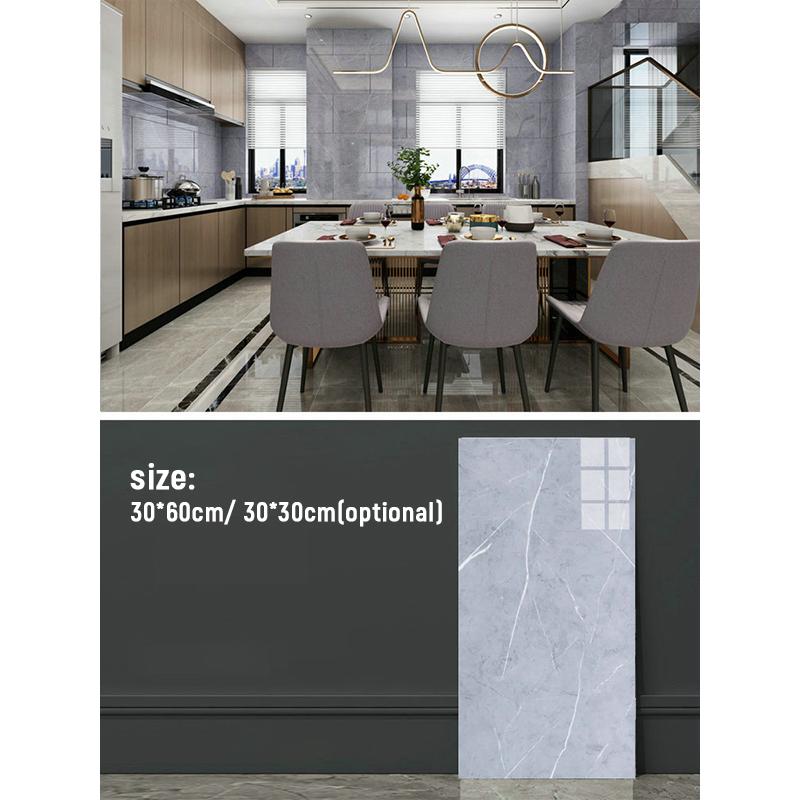 10pcs Marble Tiles Stickers Waterproof Scratch-resistant Kitchen Wardrobe Bathroom Home Decor Self-adhesive Floor Wall Decals