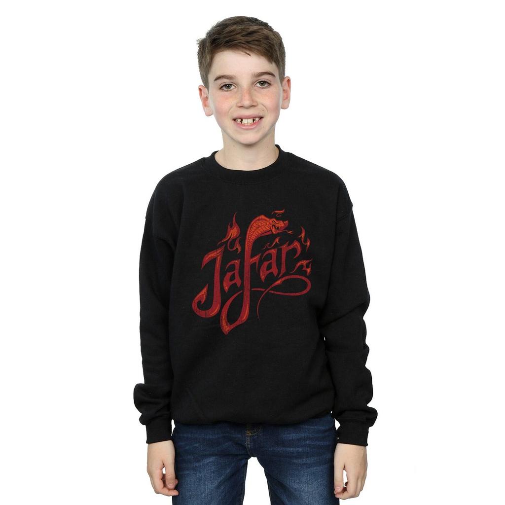 Disney Boys Aladdin Movie Jafar Flames Logo Sweatshirt
