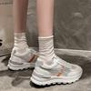 Fashion Spring Thick Bottom Women's Shoes 2025 Summer Casual Patchwork Leather Sneakers Casual Vulcanised Shoes Ladies Chaussure Femme