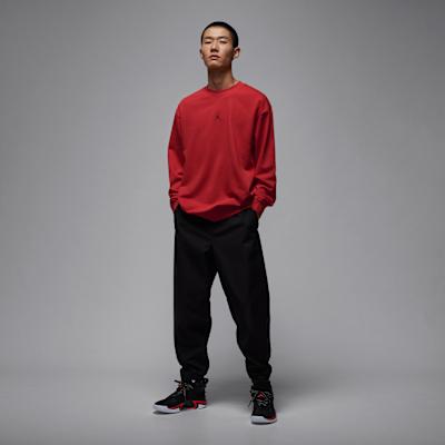 Jordan Sport Sweatshirts Men's Gym Red Crew Neck Moderate Regular