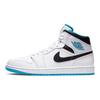 Air Jordan 1 Mid Laser Blue Men Sneakers White Black 554724-141