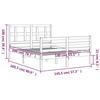 VidaXL Bed Frame with Headboard White 140x200 Cm Solid Wood 3194832