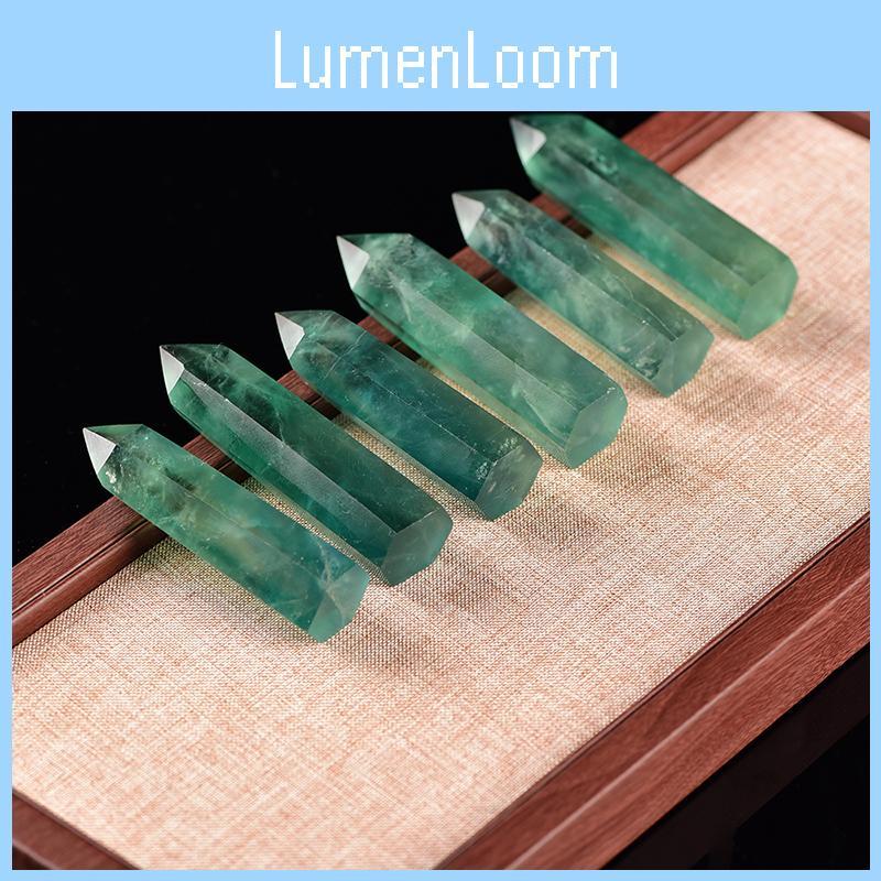 Radiant Natural Green Fluorite Quartz Crystal Point Hexagonal Wand For Healing And Reiki