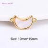 Trendy 18K Gold Plated Natural Shell Charms Round Pendants For Bracelet Necklace Making Supplies DIY Accessories Wholesale