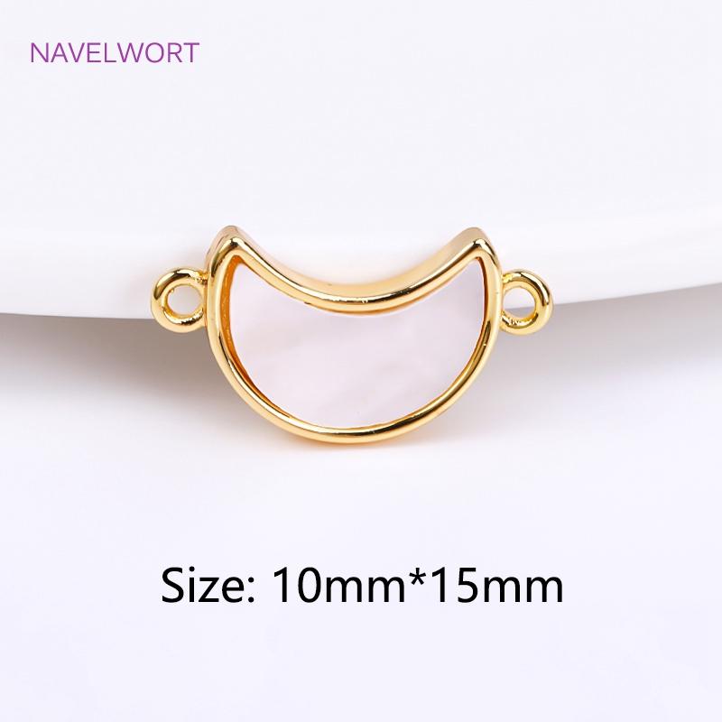 

Trendy Natural Shell Charms 18K Gold Plated Round Pendants For Bracelet Necklace Making Supplies DIY Accessories Wholesale 1 piece