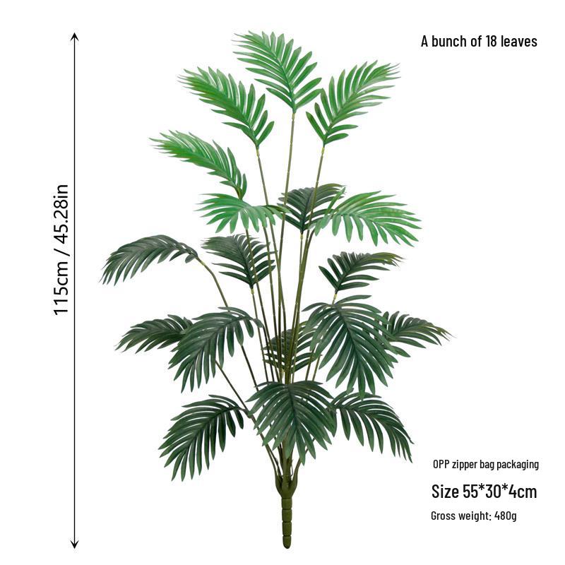 Areca Palm Green Plant Simulation with Potted Palm Leaves for Indoor/Outdoor Decoration – Fake Tree Bonsai Ornament