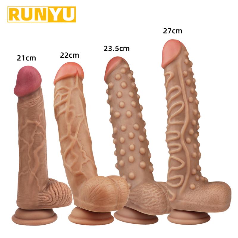 Realistischer Silikondildo mit Saugnapf Riesiger gefälschter Schwanz Großer Penis Dildos Sexspielzeug für Frauen Männer Anal Butt Plug Erotik für Erwachsene