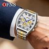 Men's Business Leisure Watch Date Chronograph Steel Quartz Wristwatches Strip Zinc Alloy Case Tempered Glass Mirror