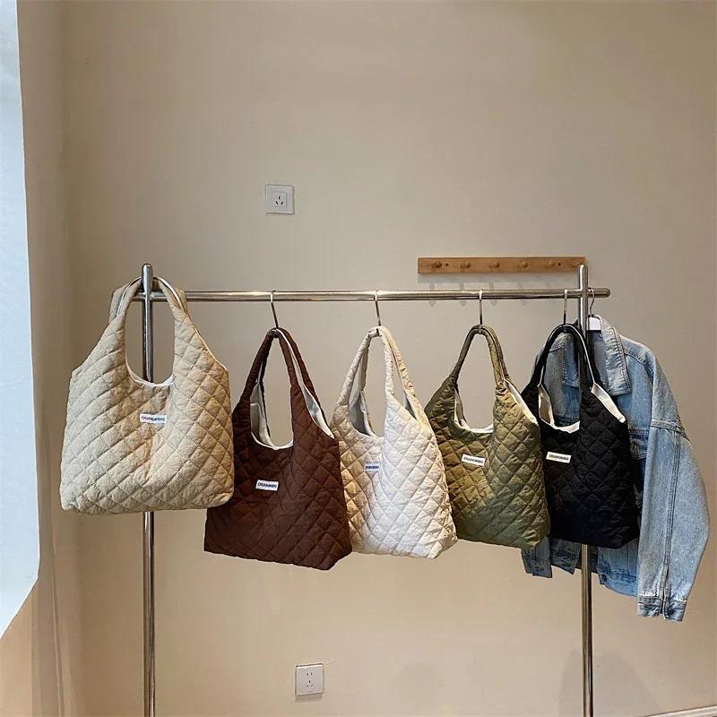 Korean Canvas Bag for Women New Autumn and Winter Lazy and Relaxed Casual Large Capacity Single Shoulder Bag