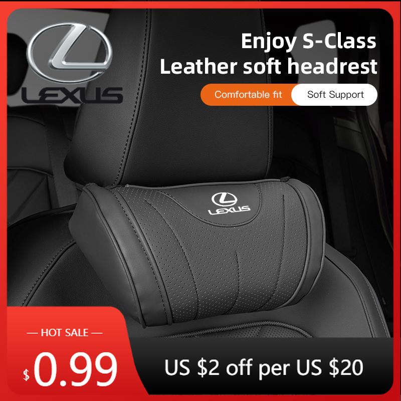 Interior Stickers Lexus Car Seat Headrest Auto Logo Neck Pillow For Lexus LS430 IS250 NX300h ES300h IS350 IS300 RX350 GS350 LX60