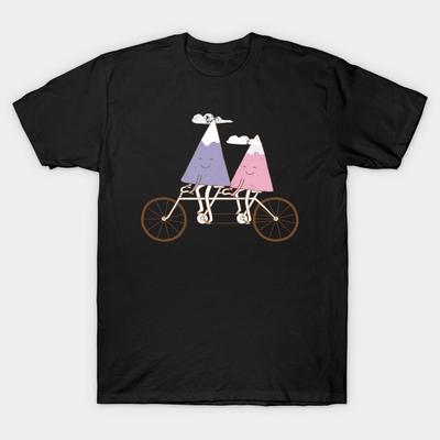 Men Black Print T-shirt Super Large TShirt Mountain-biking No-Cut Heat Transfer Print Cotton Tshirt
