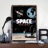 Space Exploration Metal Poster Customized Wall Art Retro Vintage Tinplate Signs for Coffee Bar Accessories Room Decoration Cozy