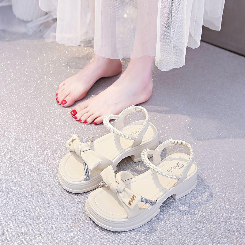 Casual fairy platform sandals female summer fashion with skirt explosion thin Roman beach shoes