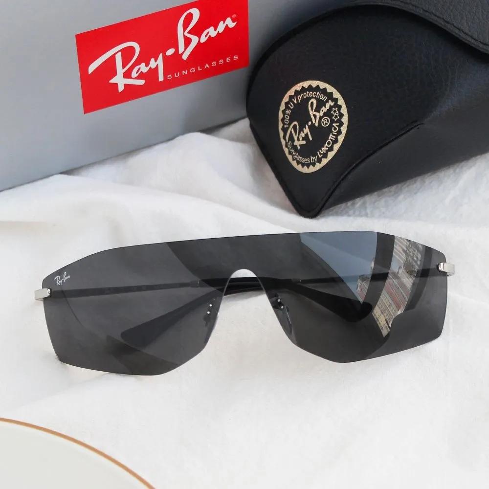 RB3781 003/87 Silver-Grey Ray-Ban Rimless Goggles Sunglasses
