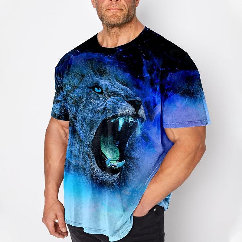 Men s Plus Size T shirt Tee Big and Tall Graphic Crew Neck Print Short Sleeve Spring & Summer Vintage Fashion Streetwear Basic Casual Sports Tops XL