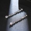 Elegant Long Teardrop Zircon Earrings for Weddings and Banquets