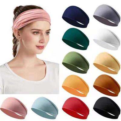 Bandeaux unisexes absorbant la transpiration pour le sport et le yoga - Coton élastique, couleurs unies pour la course à pied et le fitness