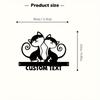 Personalized Cat Dog Metal Wall Sign Custom Name Address Modern Aesthetic Porch Housewarming