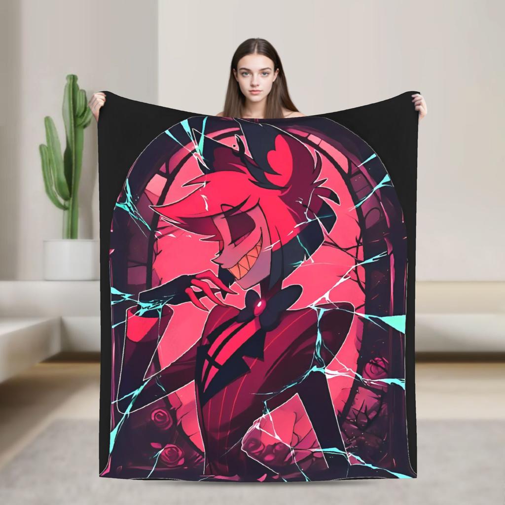VOX H-Hazbin Hotel Alastor Game Flannel Blankets Super Soft Throw Blanket for Home Decor Office Print Bedspread Sofa Bed Cover