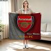 1PC Arsenal F Custom Name Patterned Flannel Blanket Suitable For All Seasons for Home Decor Warmth and Comfort Gifts Holiday Present