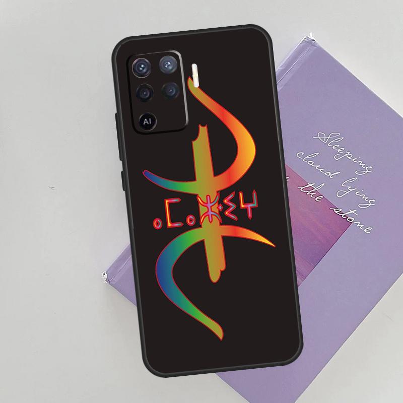 

Amazigh Berber Symbol Cover For Oppo A78 A98 A74 A54 A94 A15 A16 A17 A52 A72 A76 A96 A53 A57S A58 A5 A9 Phone Case OPPO A74 4G