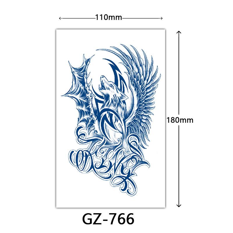 Tattoo-Aufkleber mit Fruchtsaft, Tattoo-Aufkleber mit Kräutern, semi-permanente Tattoo-Aufkleber mit englischen Buchstaben