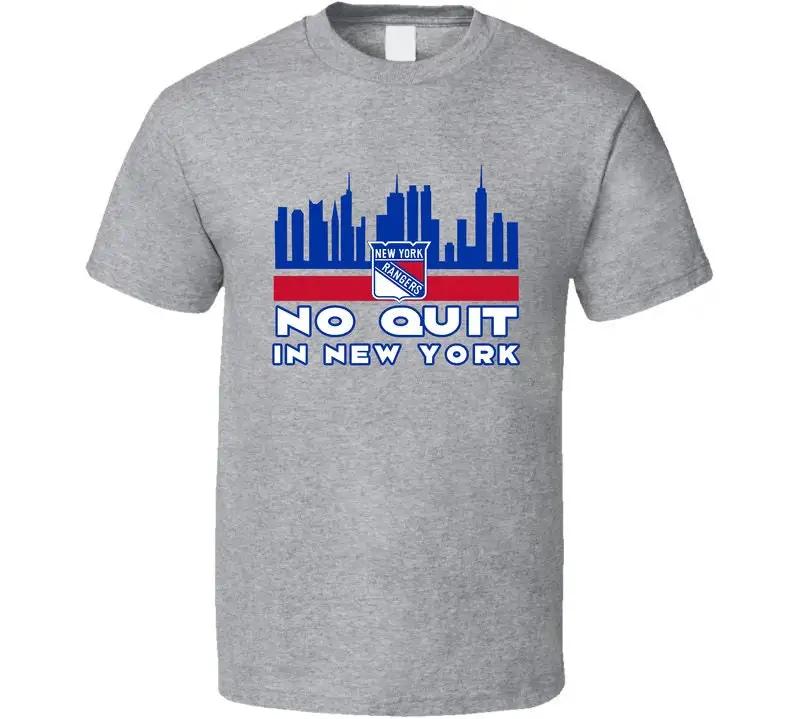 No Quit In New York Playoff Hockey Fan T Shirt S разноцветный